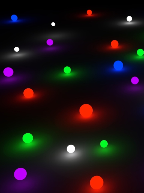 Screenshot №1 pro téma Glow Marbles 480x640