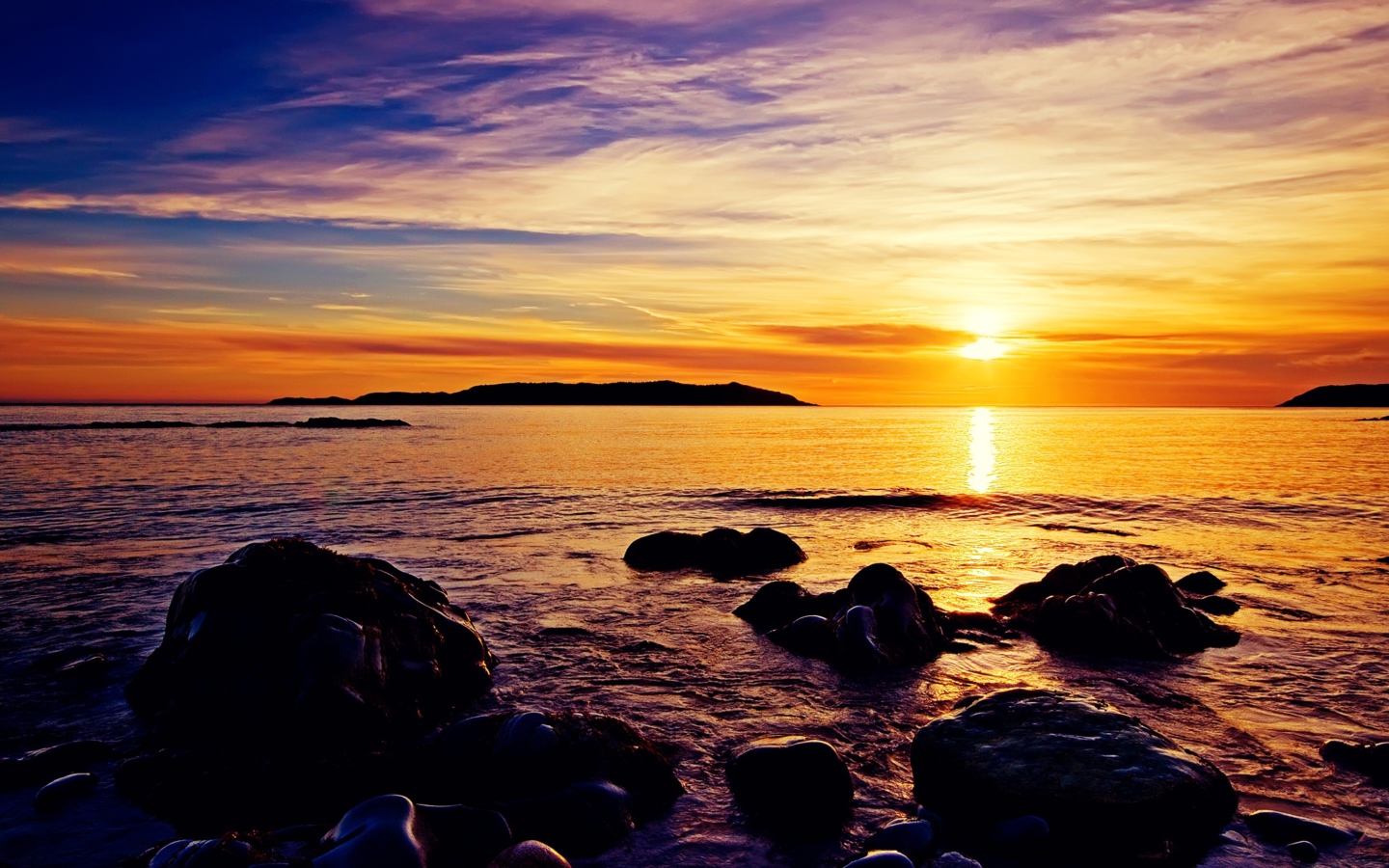 Screenshot №1 pro téma Golden Sunrise Beach 1440x900