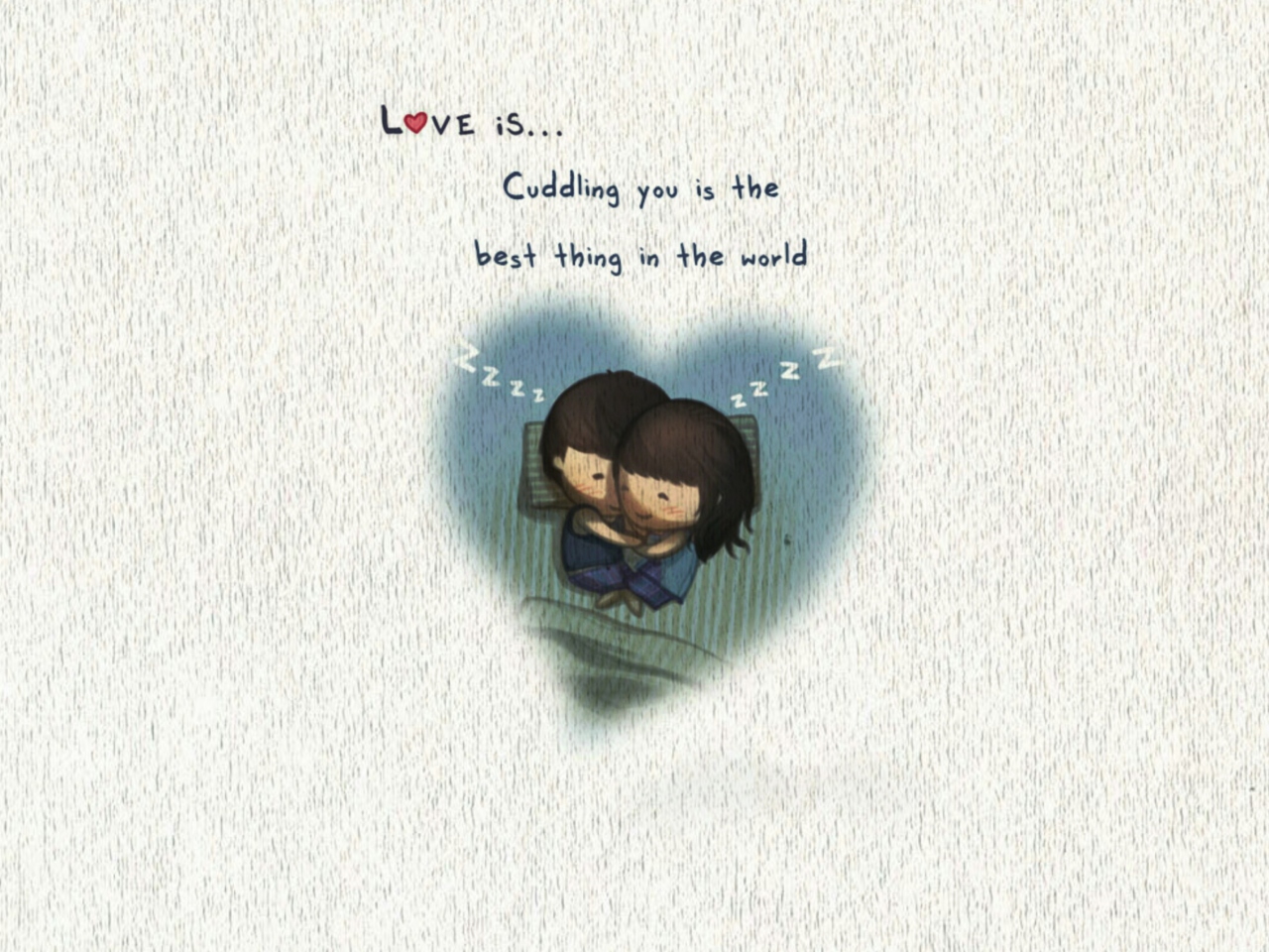 Love Is Cuddling wallpaper 1280x960