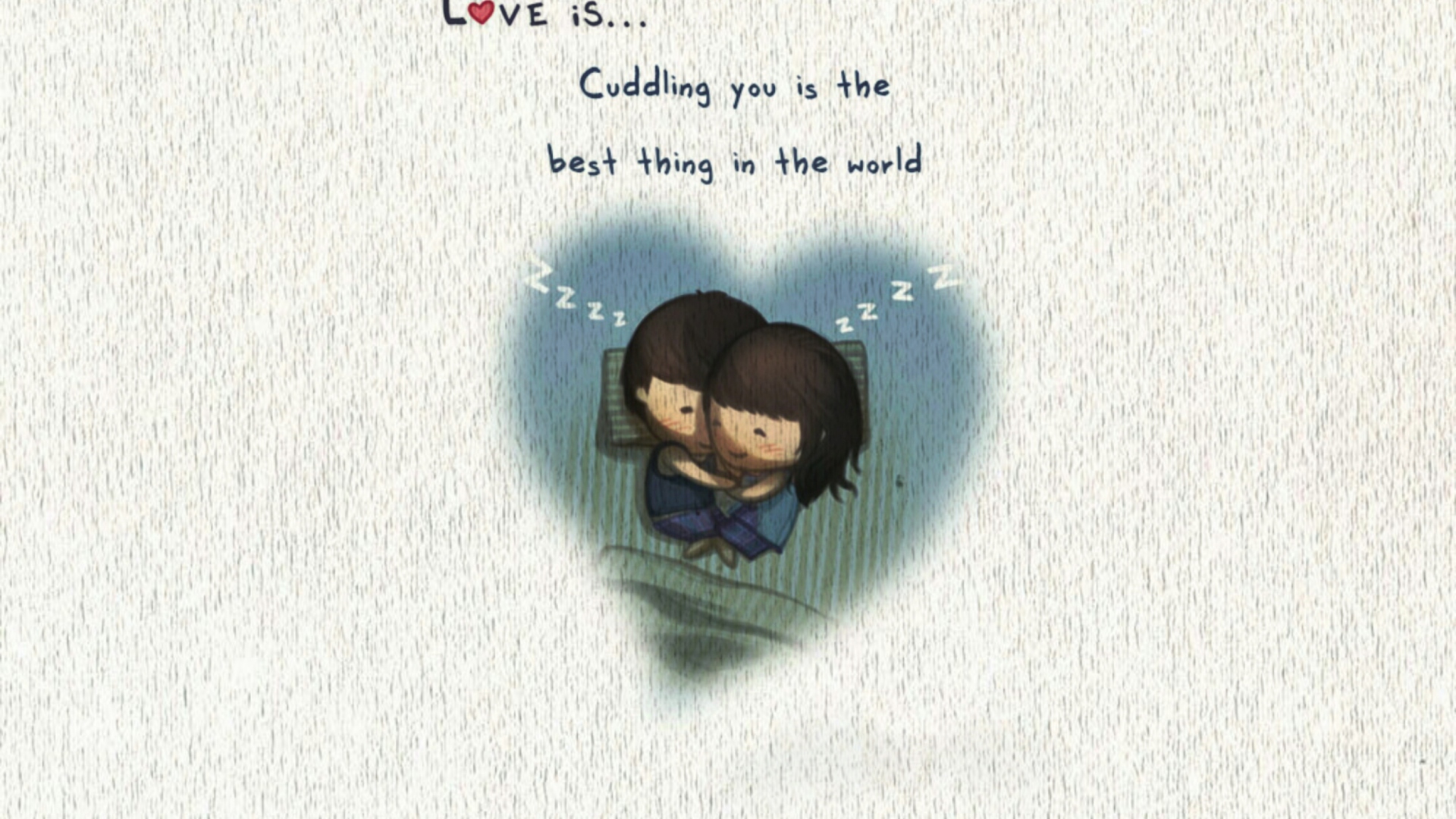 Love Is Cuddling wallpaper 1920x1080