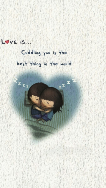 Sfondi Love Is Cuddling 360x640