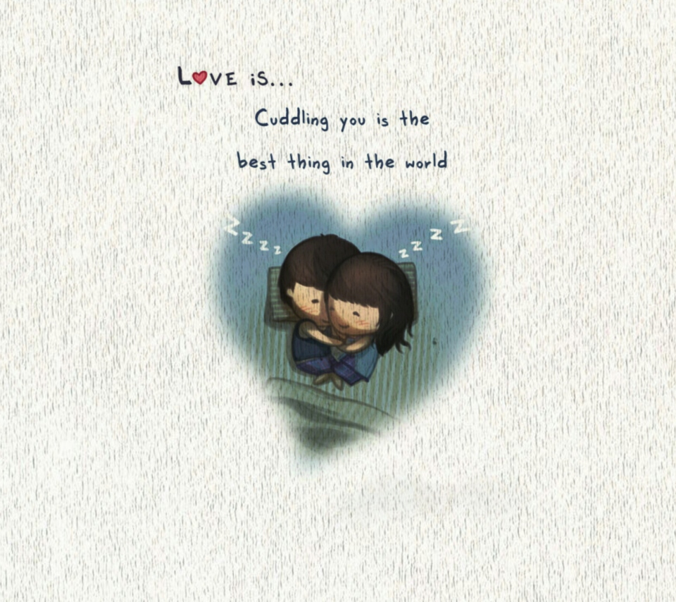 Love Is Cuddling wallpaper 960x854
