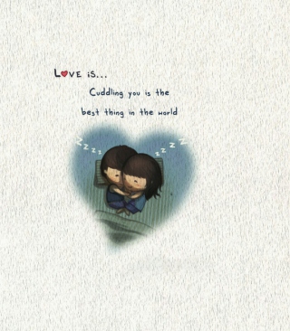 Kostenloses Love Is Cuddling Wallpaper für Nokia C5-03