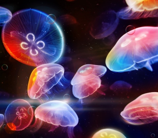 Underwater Jellyfishes - Obrázkek zdarma pro 1024x1024