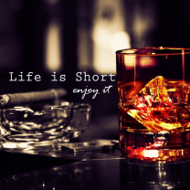 Sfondi Life is short, so enjoy it 208x208
