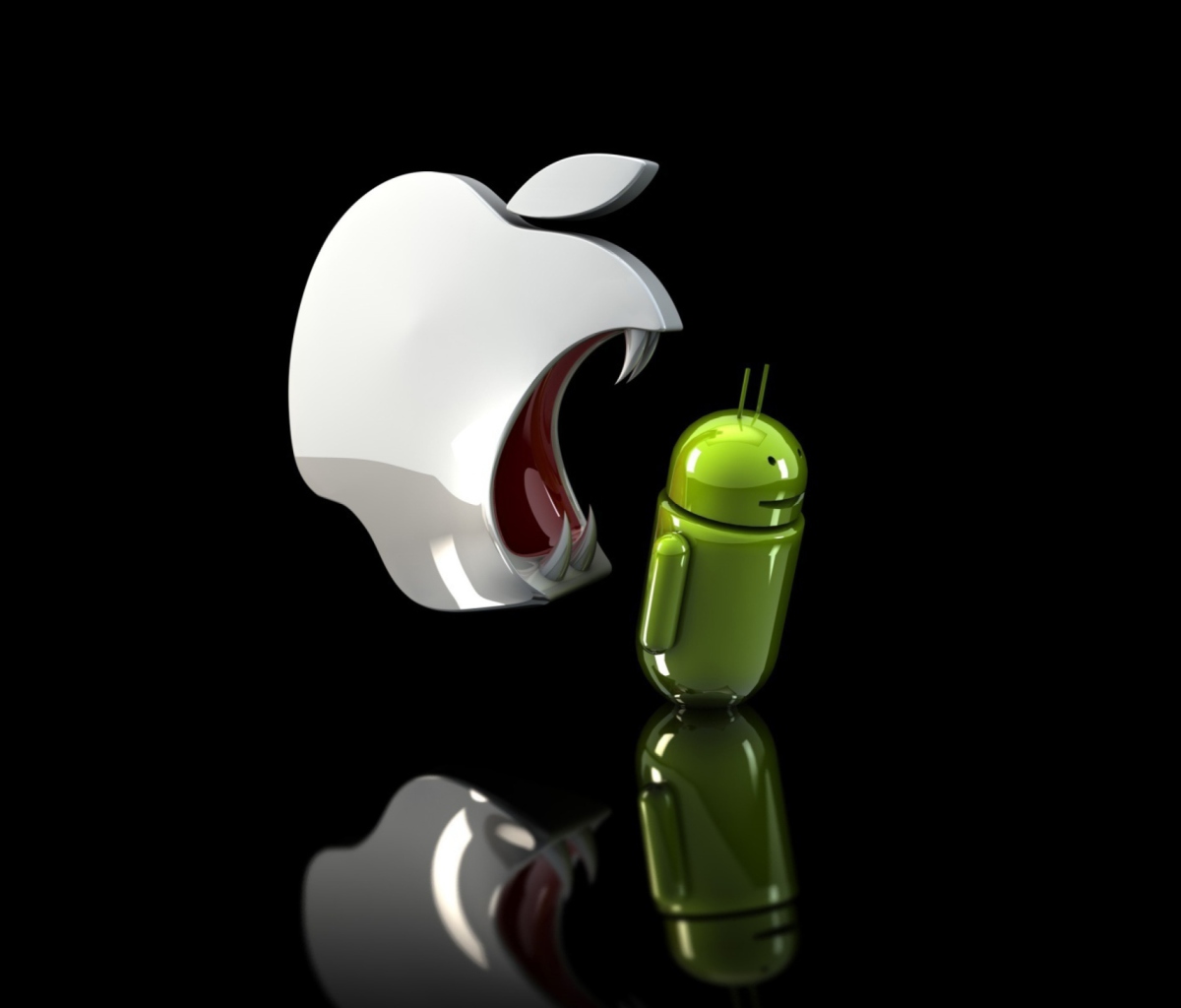 Обои Apple Against Android 1200x1024