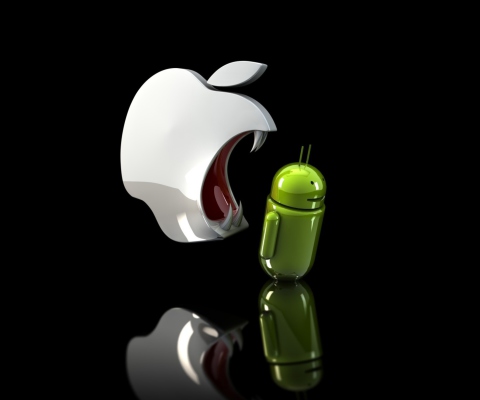 Apple Against Android wallpaper 480x400