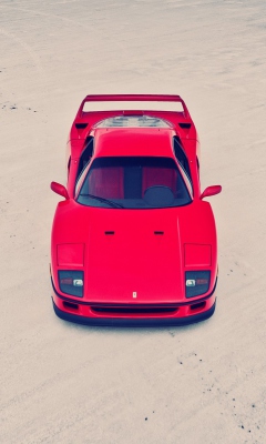 Screenshot №1 pro téma Red Ferrari F40 Top Angle 240x400