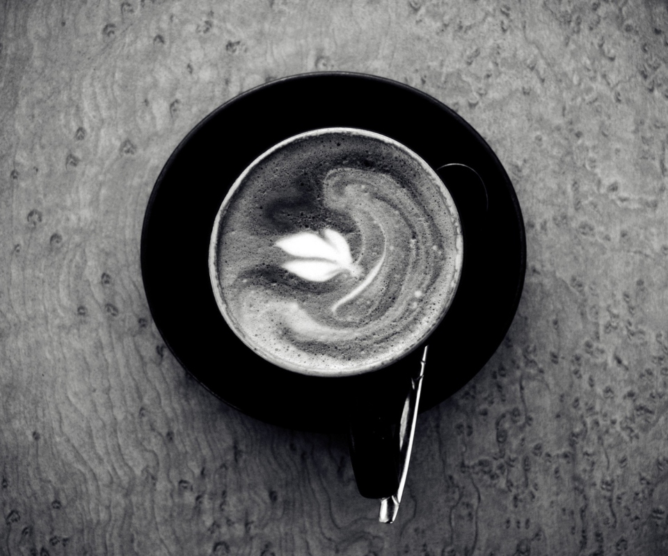 Fondo de pantalla Black And White Coffee Cup 960x800