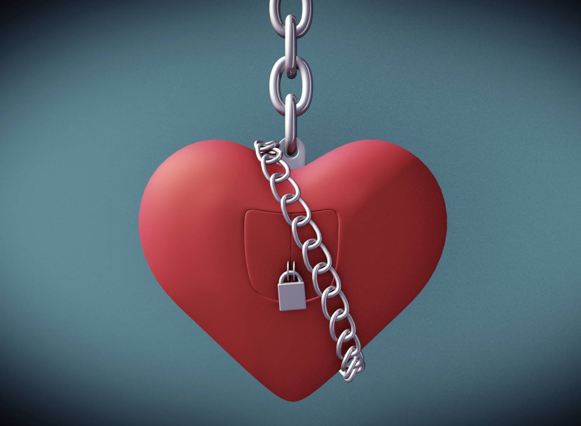 Heart with lock wallpaper 1920x1408