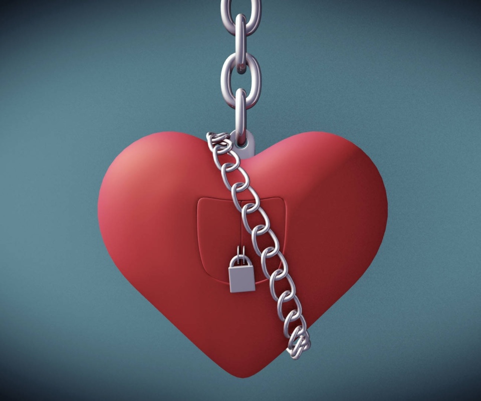 Обои Heart with lock 960x800