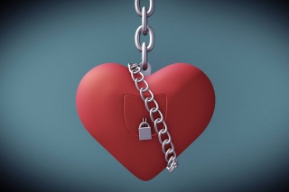 Heart with lock Background for Android, iPhone and iPad