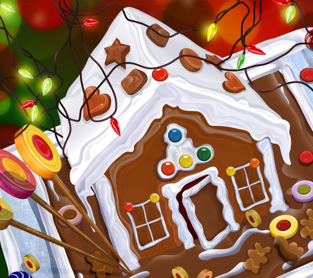 Chocolate Christmas Cake wallpaper 1080x960