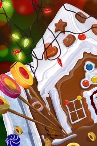 Screenshot №1 pro téma Chocolate Christmas Cake 320x480