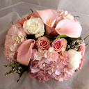 Fondo de pantalla White Roses Bouquet 128x128