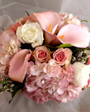 Fondo de pantalla White Roses Bouquet 176x220