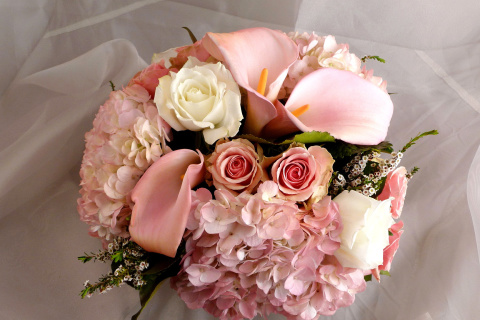 White Roses Bouquet screenshot #1 480x320