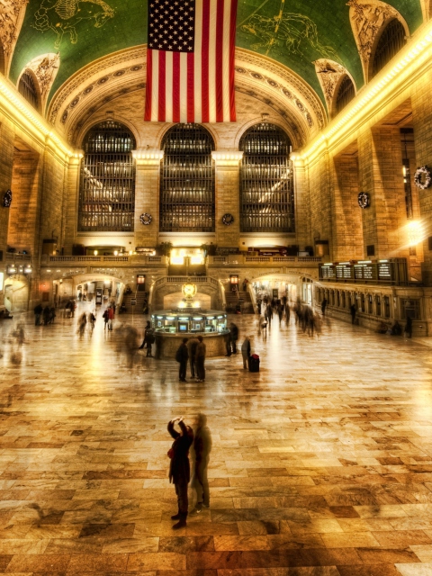 Fondo de pantalla New York, Grand Central 480x640