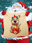 Screenshot №1 pro téma Happy New Year 2018 with Dog and Santa 132x176