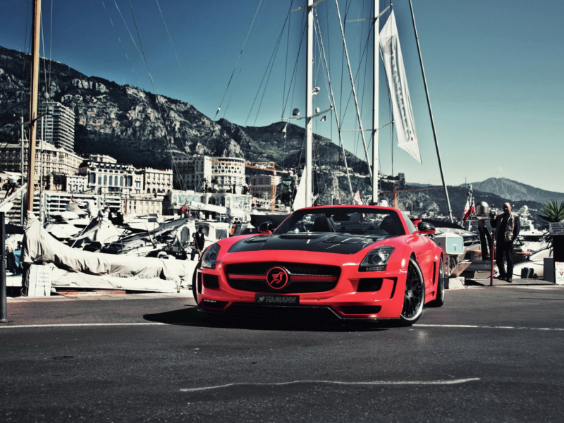 Screenshot №1 pro téma Red Mercedes Benz Sls Amg 800x600