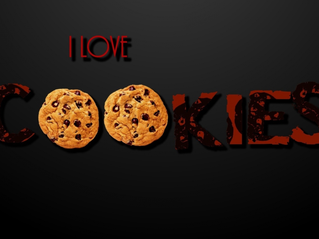 Das I Love Cookies Wallpaper 1024x768