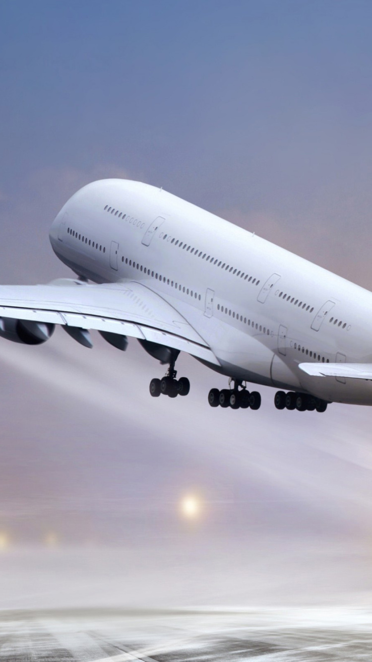 Das Airbus A380 Take Off Wallpaper 750x1334