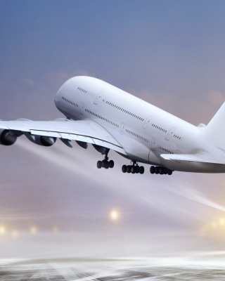 Kostenloses Airbus A380 Take Off Wallpaper für 640x960