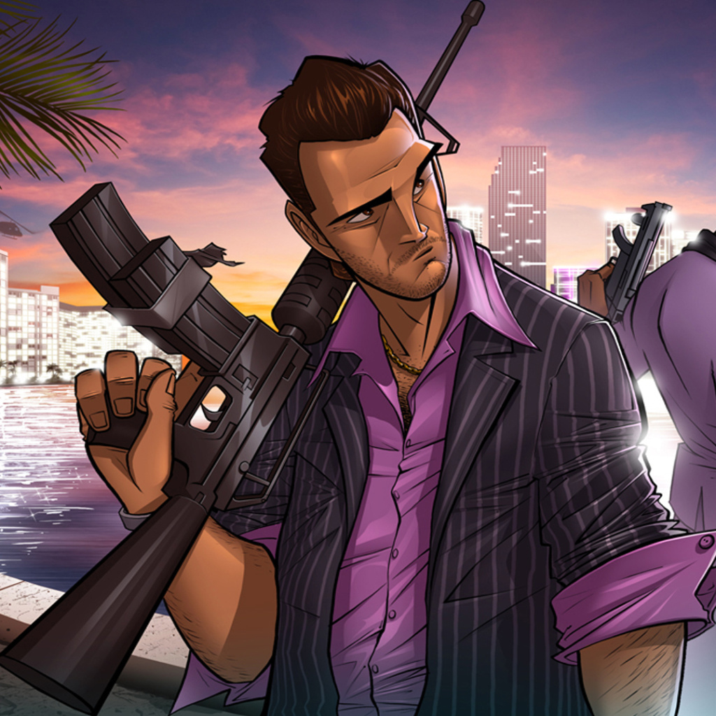 Das Tommy Vercetti in Grand Theft Auto Vice City Wallpaper 1024x1024