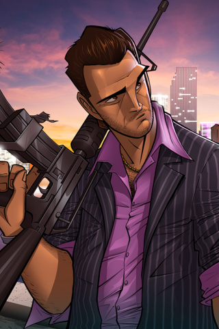 Fondo de pantalla Tommy Vercetti in Grand Theft Auto Vice City 320x480