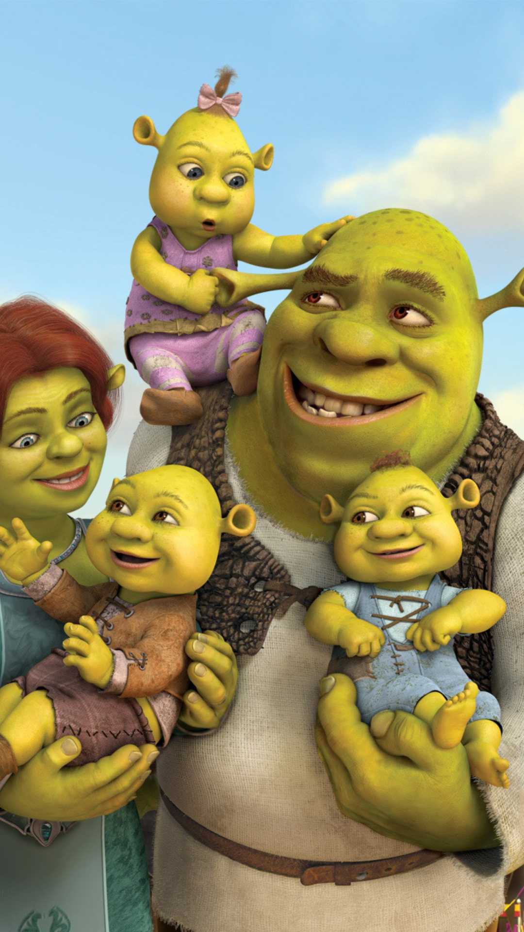 Обои Shrek And Fiona's Babies 1080x1920