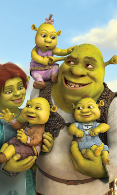 Das Shrek And Fiona's Babies Wallpaper 240x400