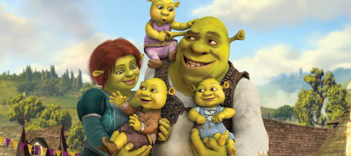 Fondo de pantalla Shrek And Fiona's Babies 720x320