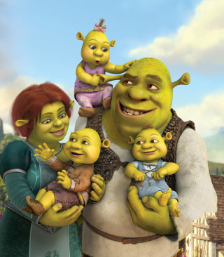 Shrek And Fiona's Babies - Obrázkek zdarma pro iPhone 4
