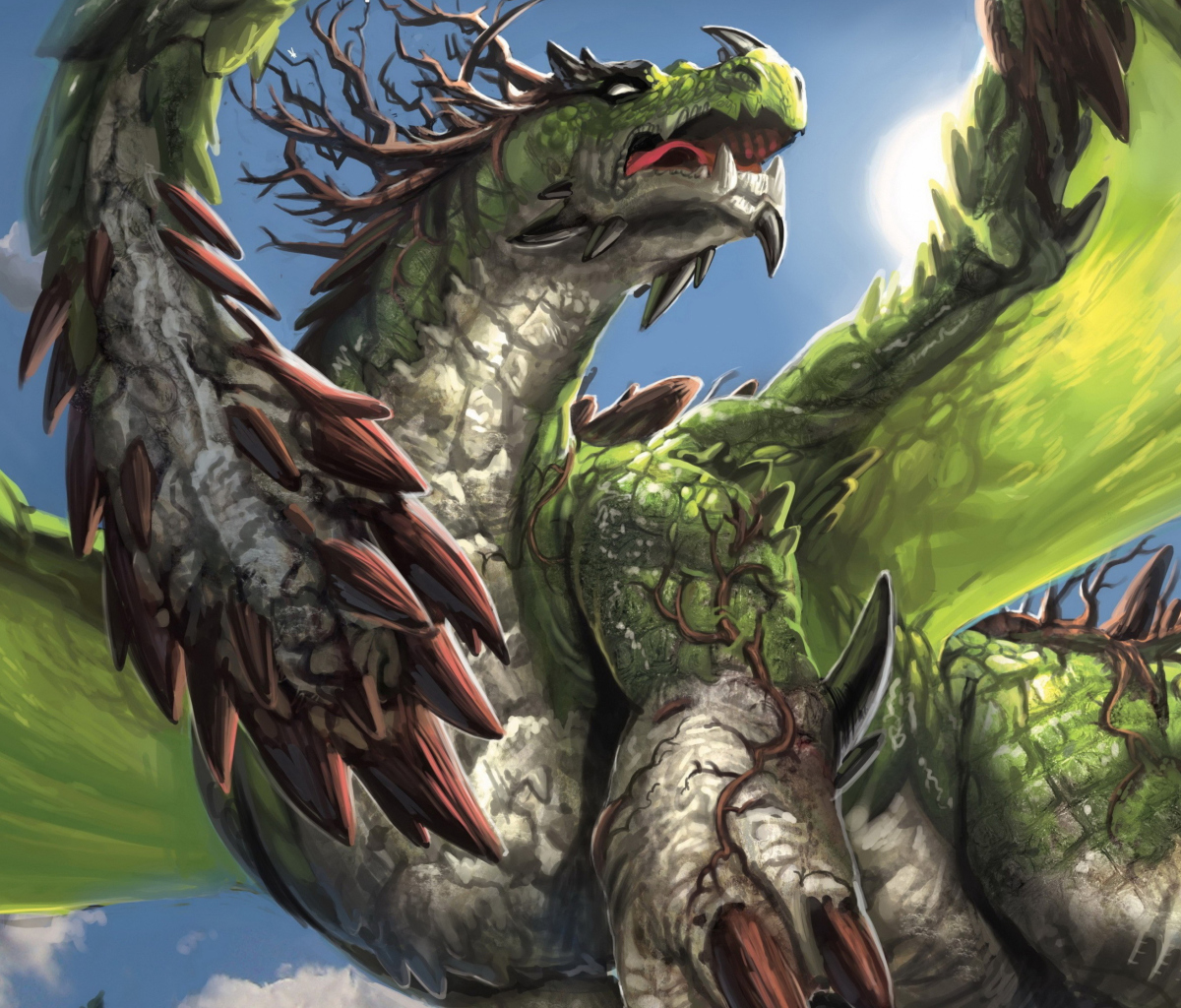 Das Fantasy Dragon Wallpaper 1200x1024
