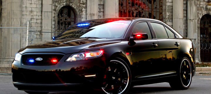 Ford Taurus Police Car wallpaper 720x320