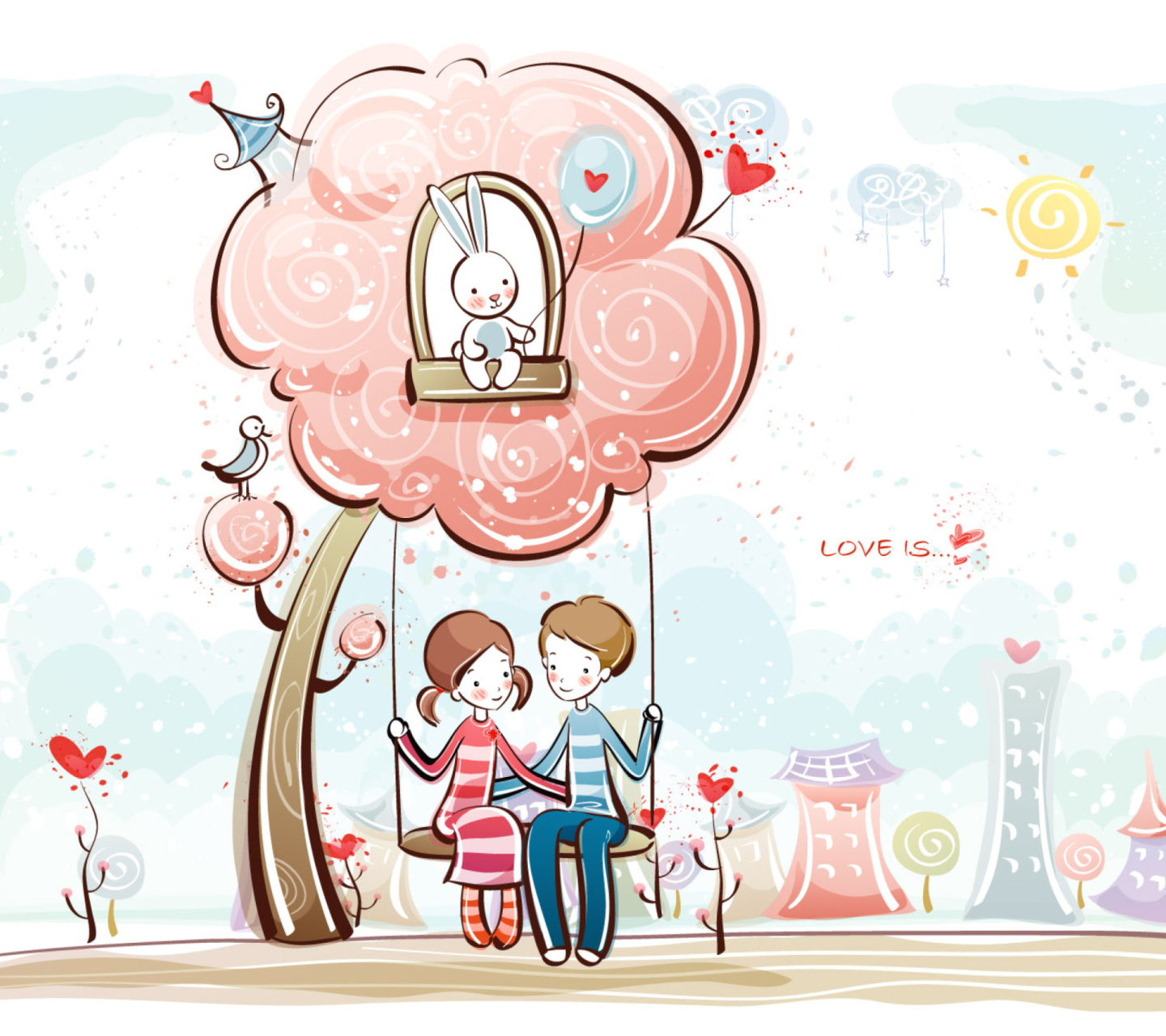 Screenshot №1 pro téma Cartoon Vector Couple 1440x1280