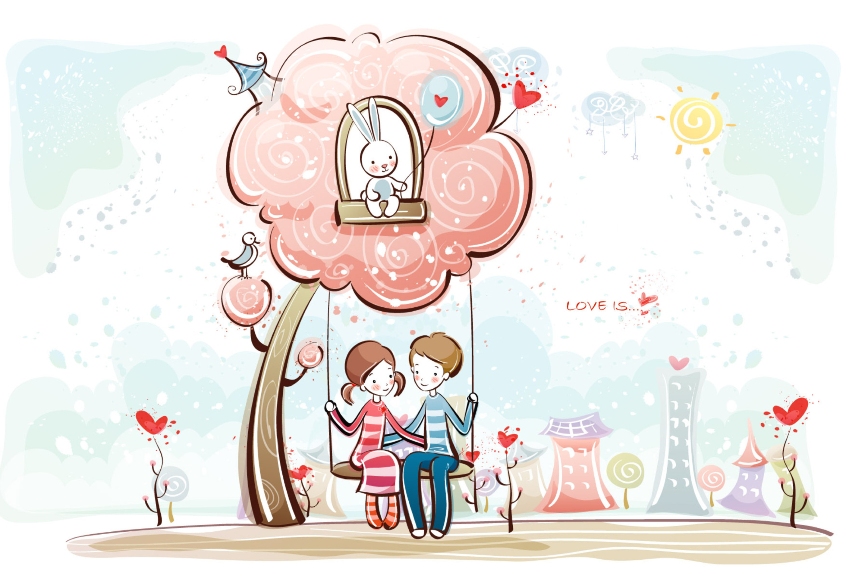 Screenshot №1 pro téma Cartoon Vector Couple 2880x1920