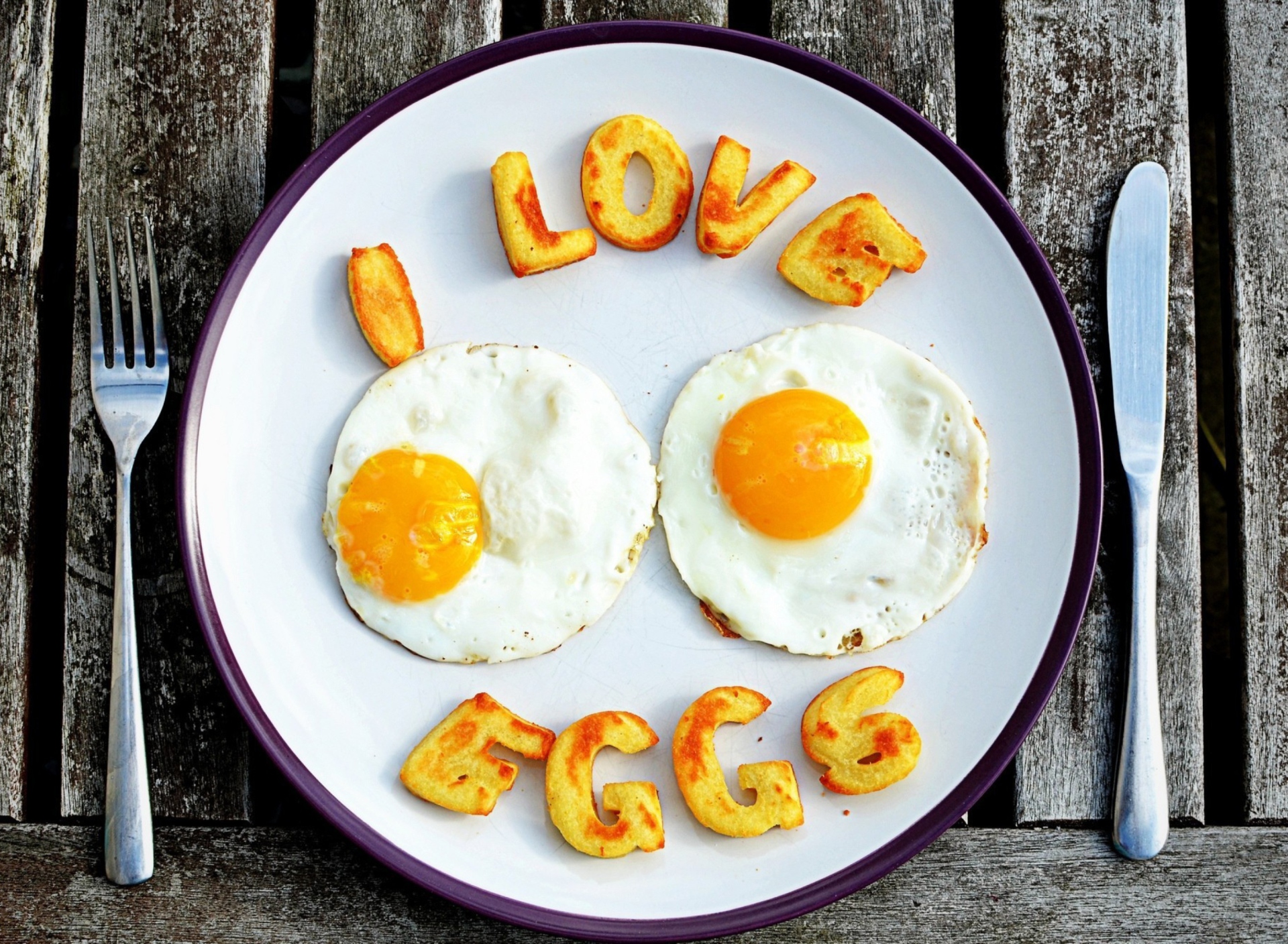 Fondo de pantalla I Love Eggs 1920x1408