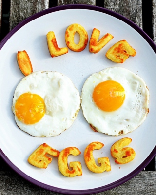 I Love Eggs - Obrázkek zdarma pro 132x176