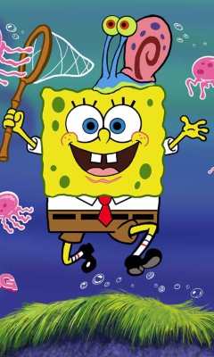 Screenshot №1 pro téma Spongebob And Jellyfish 240x400