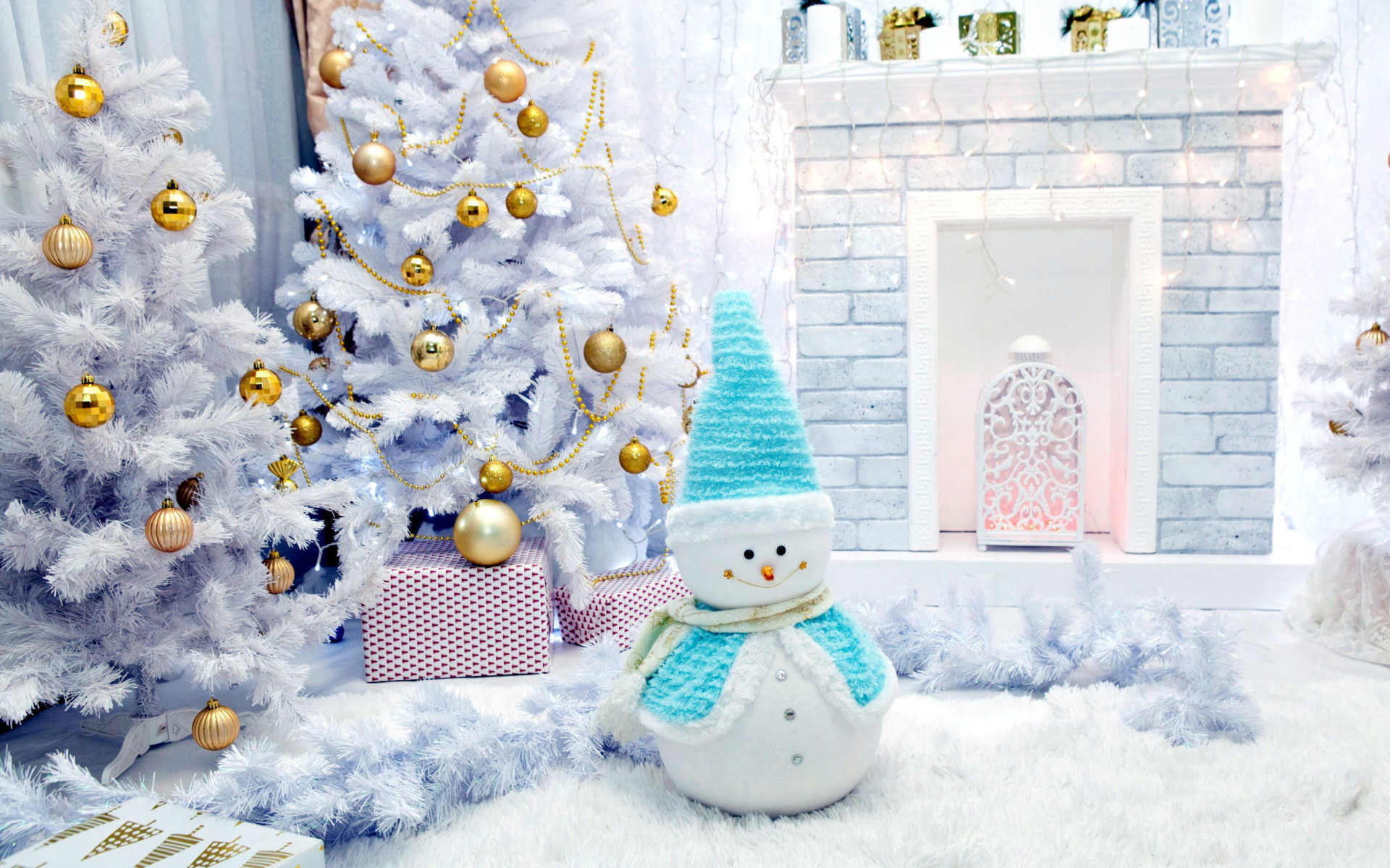 Screenshot №1 pro téma Christmas Tree and Snowman 1920x1200
