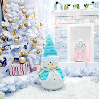 Christmas Tree and Snowman papel de parede para celular para iPad mini