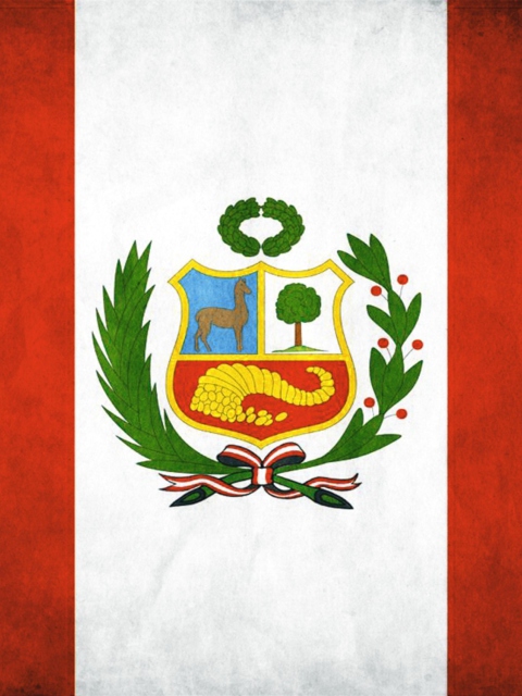 Das Peru Flag Wallpaper 480x640