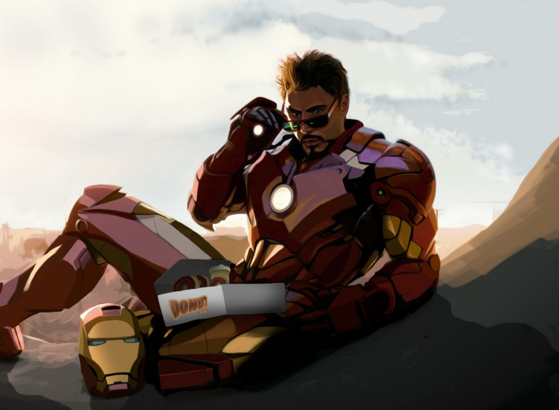 Обои Tony Stark Iron Man 1920x1408