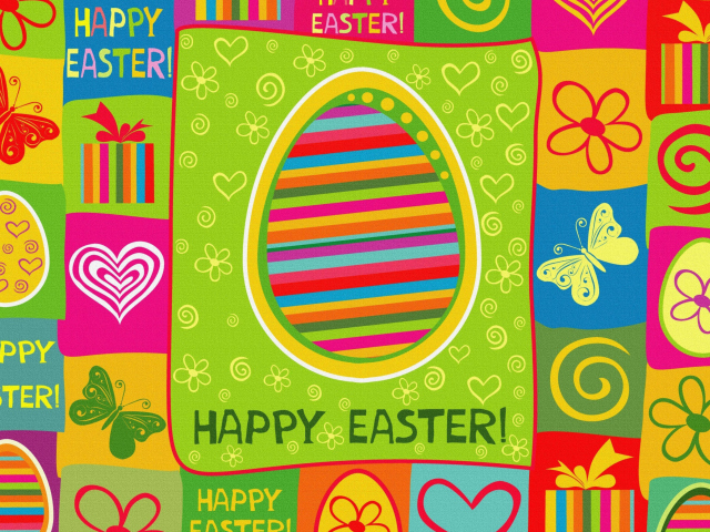 Das Happy Easter Background Wallpaper 640x480