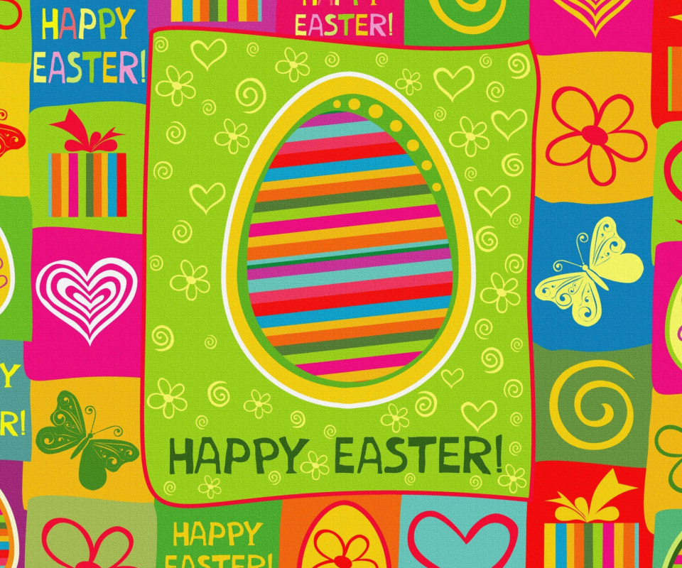 Fondo de pantalla Happy Easter Background 960x800