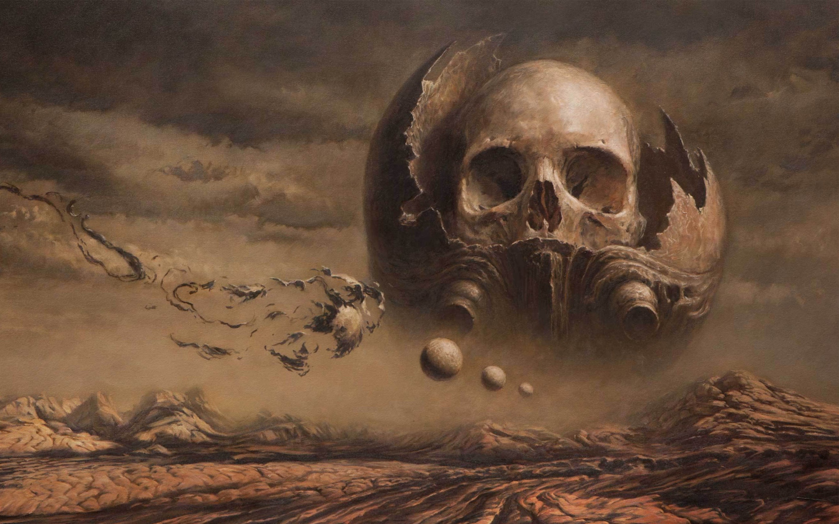 Skull Desert wallpaper 1680x1050