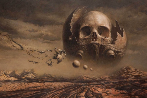 Das Skull Desert Wallpaper 480x320