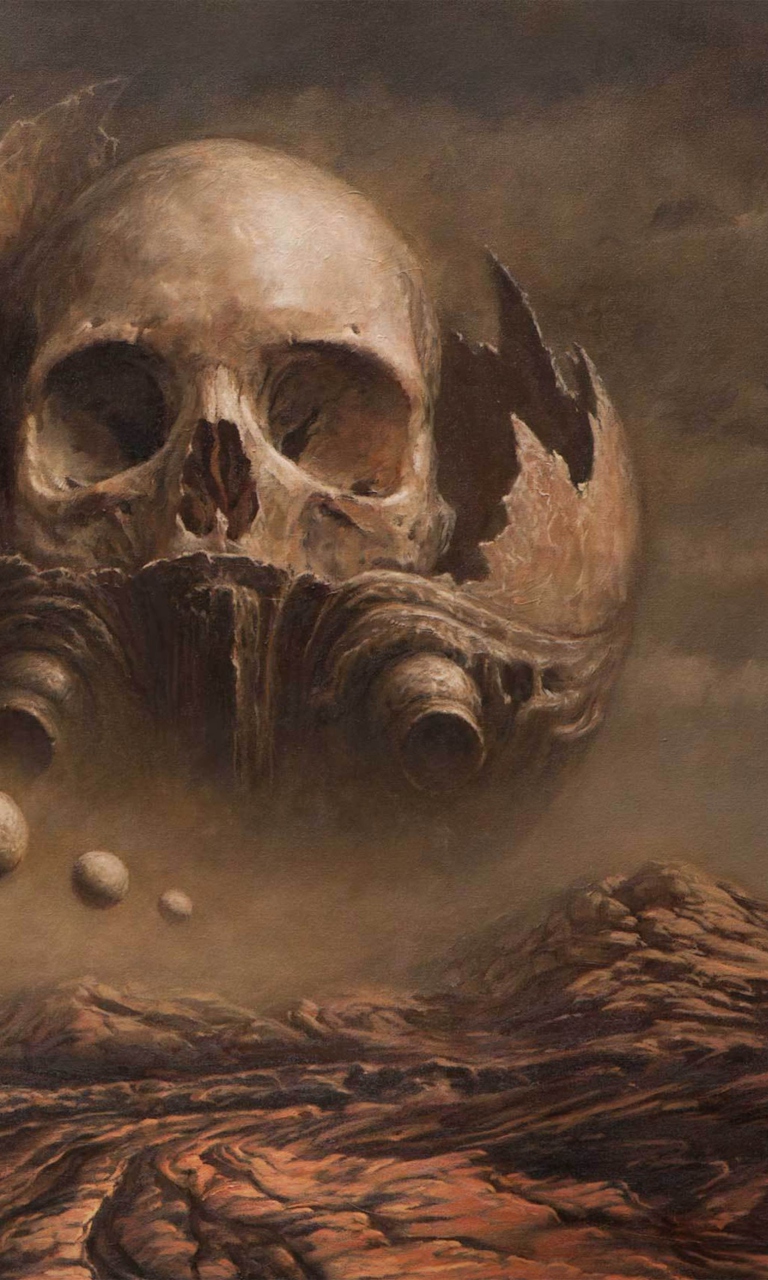 Das Skull Desert Wallpaper 768x1280