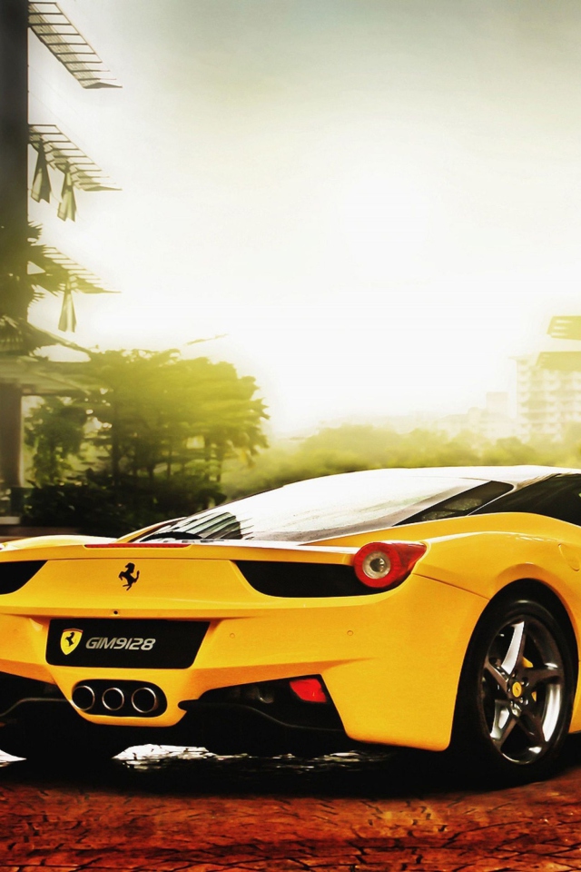 Das Ferrari 458 Italia Wallpaper 640x960